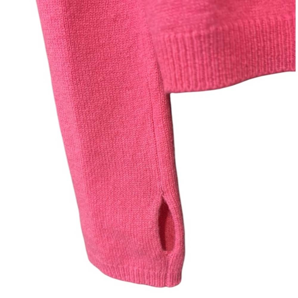 Marled Cashmere Cold Shoulder Long Sleeve Sweater Pink Thumbholes Size XS - Picture 5 of 9